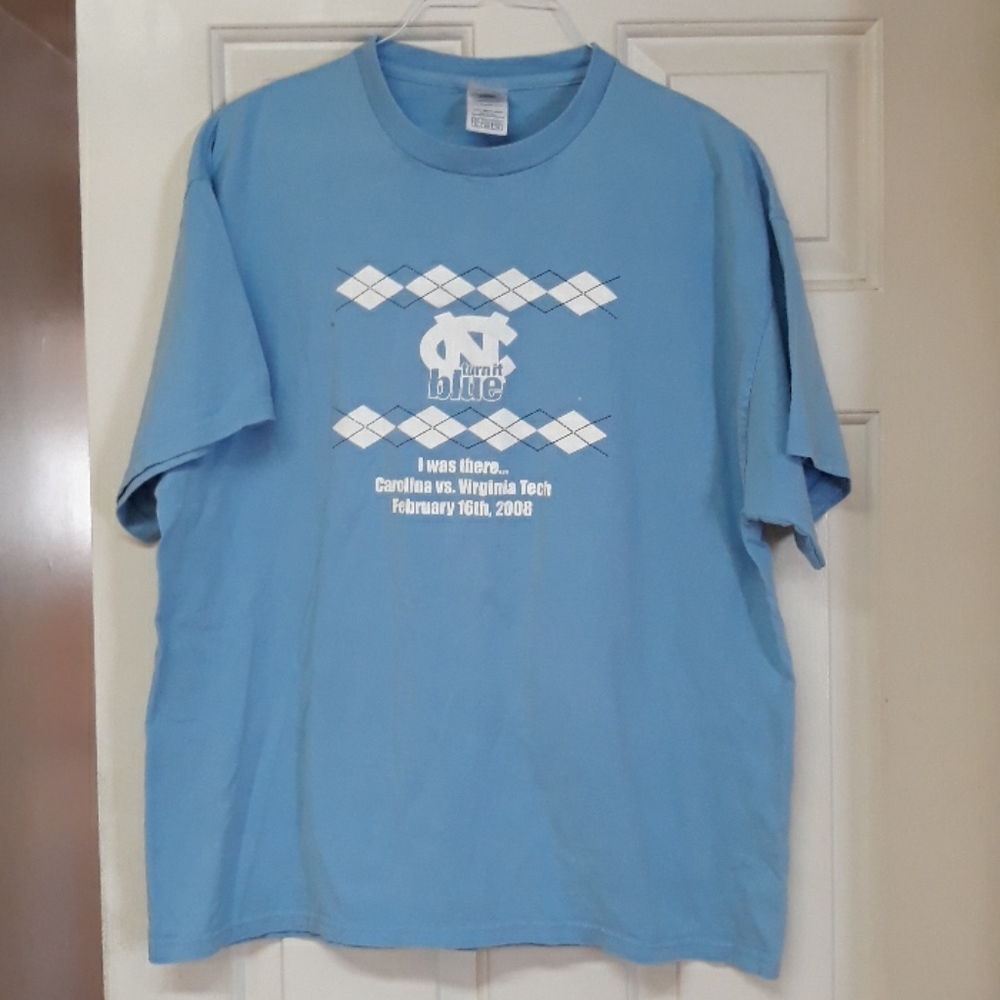 2008 carolina turn it blue mens tshirt